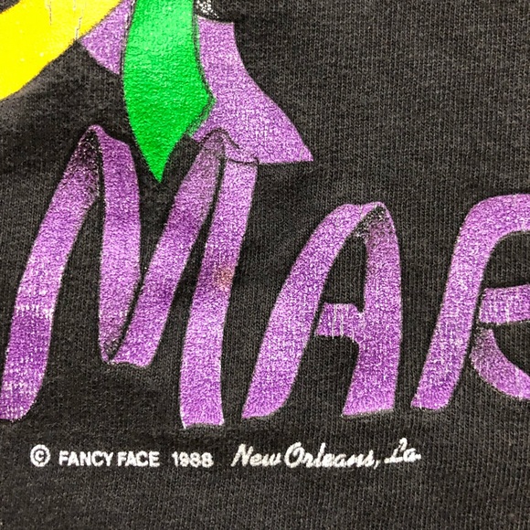 Vintage 80s Mardi Gras T-shirt Size Large - Picture 4 of 8